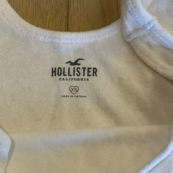 Hollister White Crop Terrycloth Tank Top - XS - Picture 3 of 3